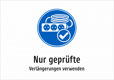 Nur geprüfte - Verlängerungen verwenden