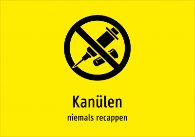 Kanülen - niemals recappen
