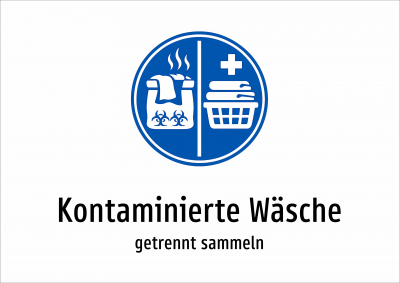 Kontaminierte Wäsche - getrennt sammeln