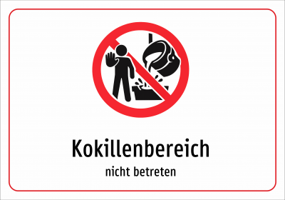 Kokillenbereich - nicht betreten