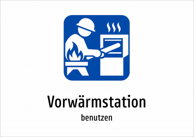 Vorwärmstation - benutzen