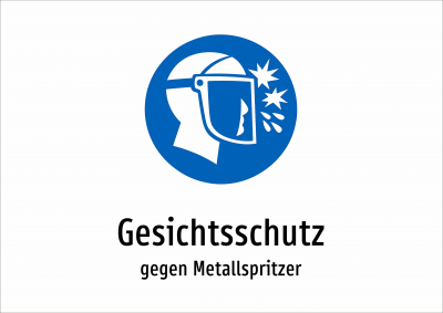 Gesichtsschutz - gegen Metallspritzer