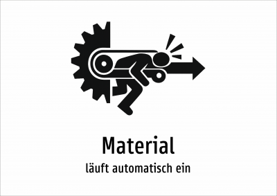 Material - läuft automatisch ein