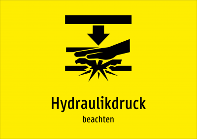 Hydraulikdruck - beachten