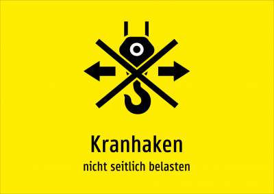 Kranhaken - nicht seitlich belasten