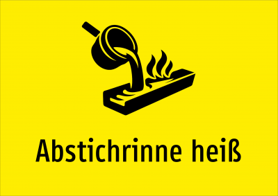 Abstichrinne heiß