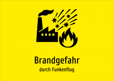 Brandgefahr - durch Funkenflug