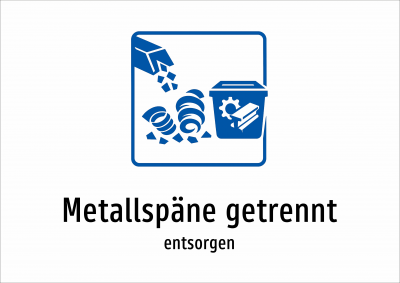 Metallspäne getrennt - entsorgen