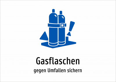 Gasflaschen - gegen Umfallen sichern