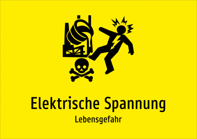 Elektrische Spannung - Lebensgefahr