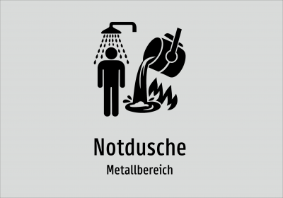 Notdusche - Metallbereich