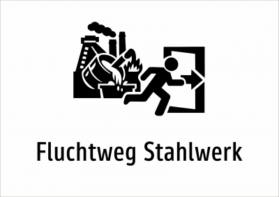 Fluchtweg Stahlwerk