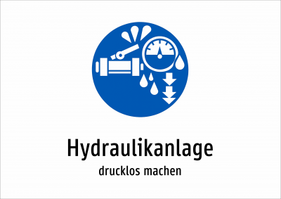 Hydraulikanlage - drucklos machen