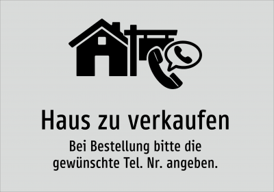 Haus zu verkaufen - Bei Bestellung bitte die gewünschte Tel. Nr. angeben.