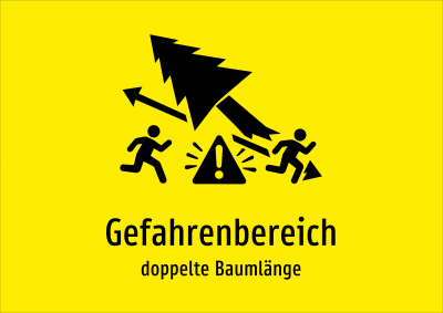 Gefahrenbereich - doppelte Baumlänge
