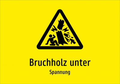 Bruchholz unter - Spannung