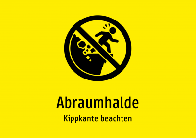 Abraumhalde - Kippkante beachten