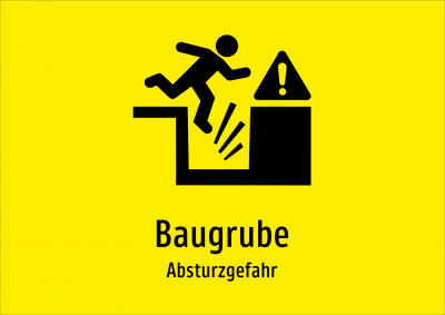 Baugrube - Absturzgefahr