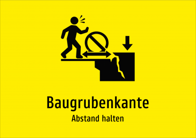 Baugrubenkante - Abstand halten