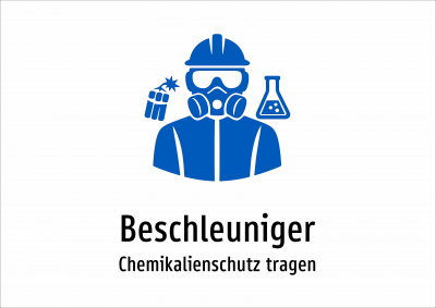 Beschleuniger - Chemikalienschutz tragen