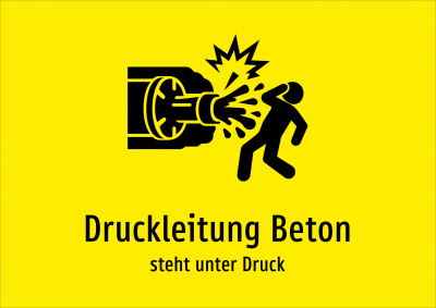 Druckleitung Beton - steht unter Druck