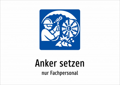 Anker setzen - nur Fachpersonal