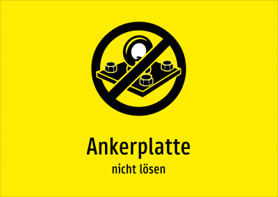 Ankerplatte - nicht lösen