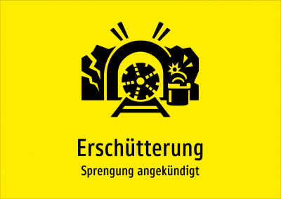 Erschütterung - Sprengung angekündigt