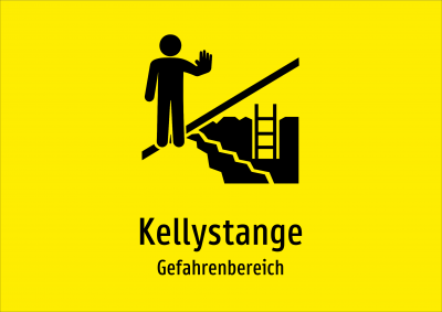 Kellystange - Gefahrenbereich