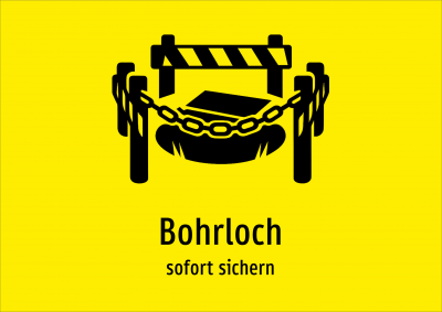 Bohrloch - sofort sichern