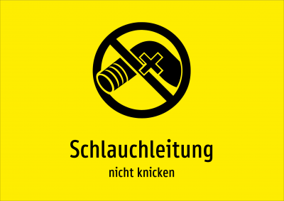 Schlauchleitung - nicht knicken