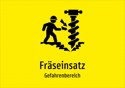 Fräseinsatz - Gefahrenbereich