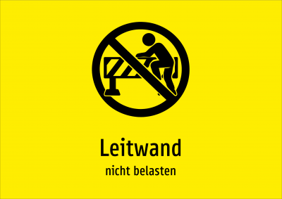 Leitwand - nicht belasten