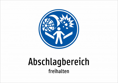 Abschlagbereich - freihalten