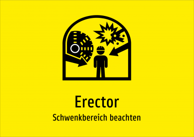 Erector - Schwenkbereich beachten