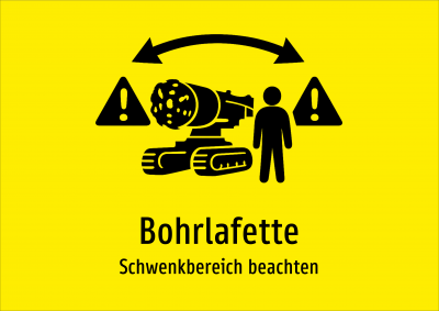 Bohrlafette - Schwenkbereich beachten