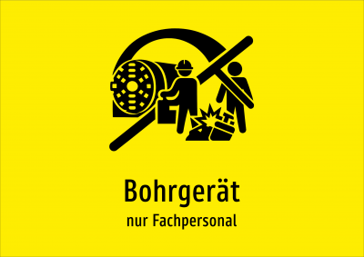 Bohrgerät - nur Fachpersonal