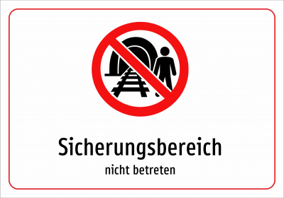 Sicherungsbereich - nicht betreten