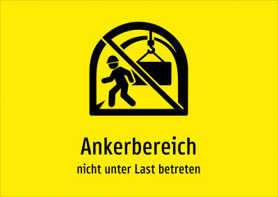 Ankerbereich - nicht unter Last betreten