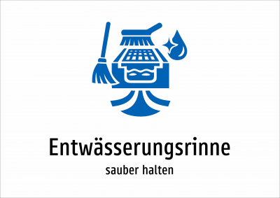 Entwässerungsrinne - sauber halten