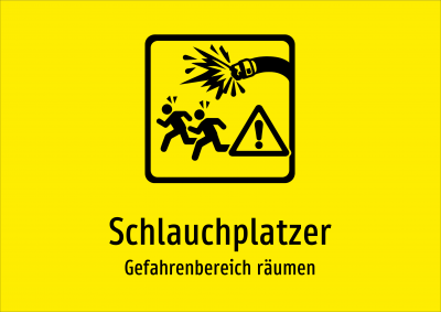 Schlauchplatzer - Gefahrenbereich räumen