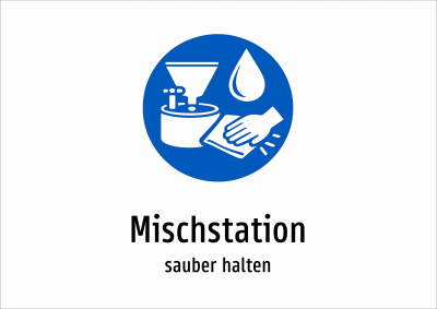 Mischstation - sauber halten