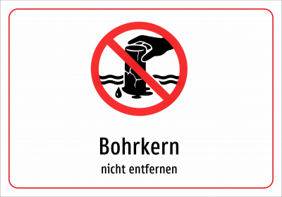 Bohrkern - nicht entfernen