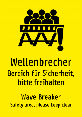 Wellenbrecher - Bereich für Sicherheit, bitte freihalten