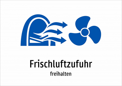 Frischluftzufuhr - freihalten