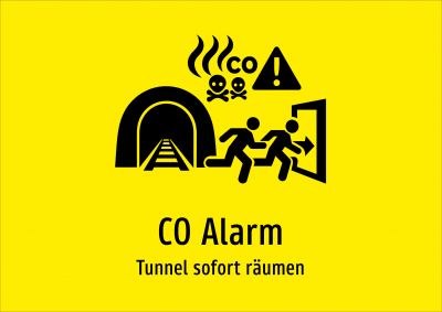 CO Alarm - Tunnel sofort räumen