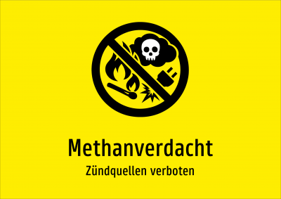 Methanverdacht - Zündquellen verboten