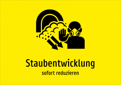 Staubentwicklung - sofort reduzieren