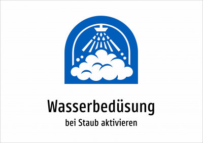 Wasserbedüsung - bei Staub aktivieren