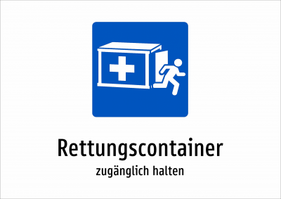 Rettungscontainer - zugänglich halten